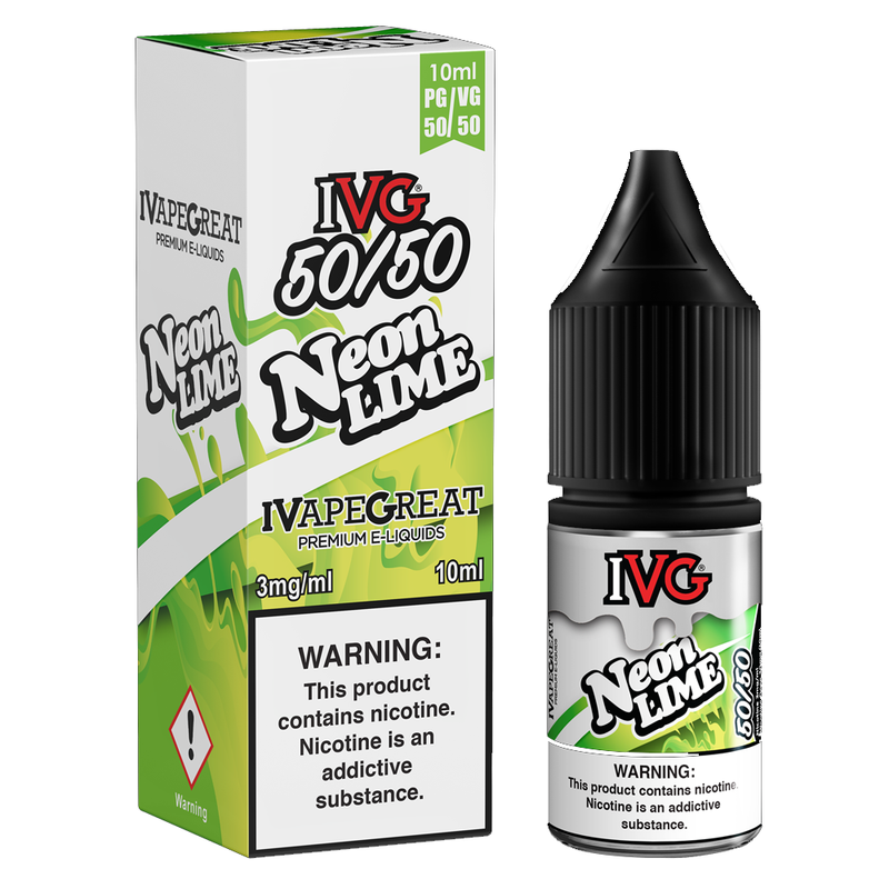 IVG 50:50: Neon Lime E-Liquid - 10ml  ( Dated 31.0...