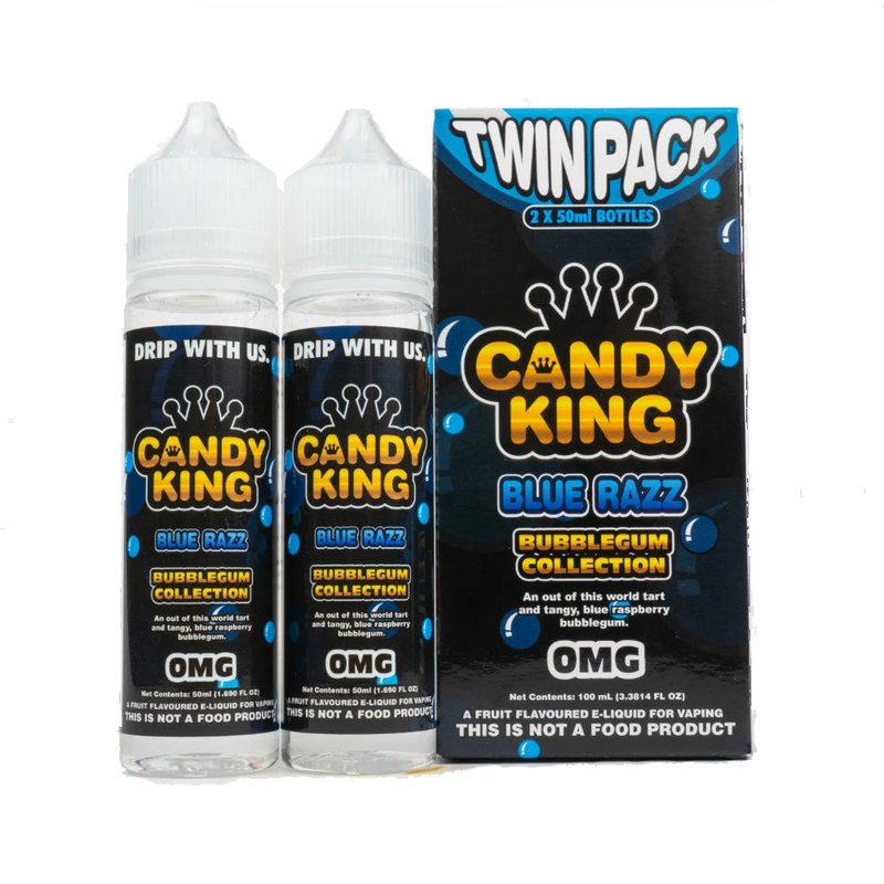 Candy King Twin Pack Blue Razz 50ml Short Fills