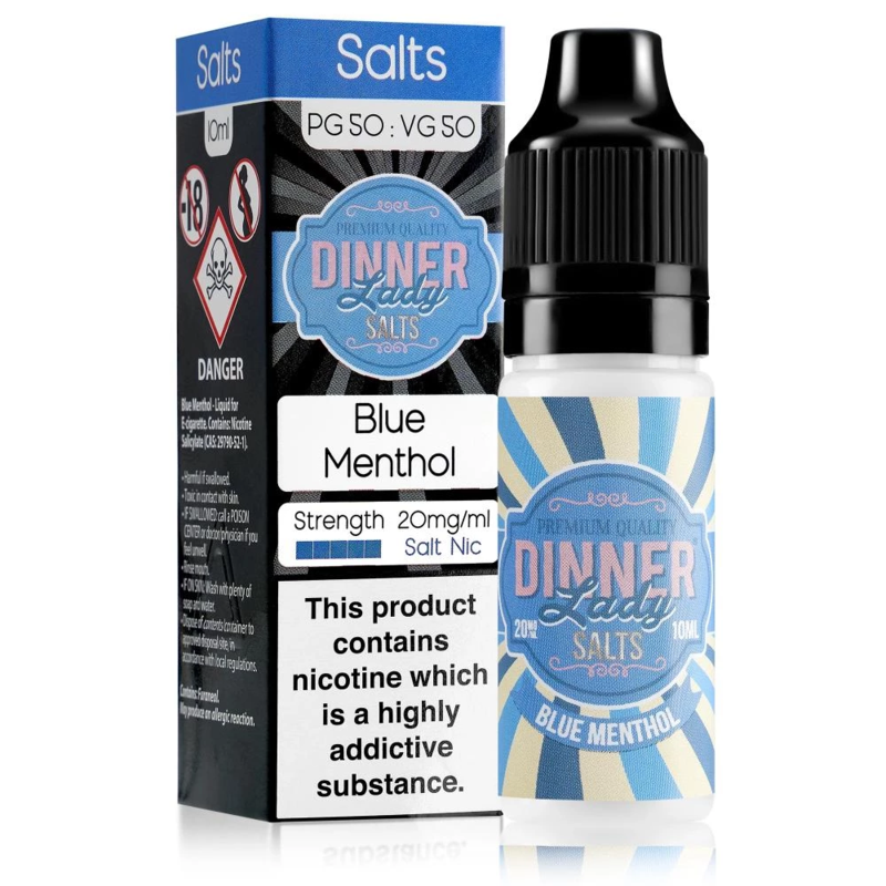 Dinner Lady Blue Menthol E-liquid Nic Salt 10ml