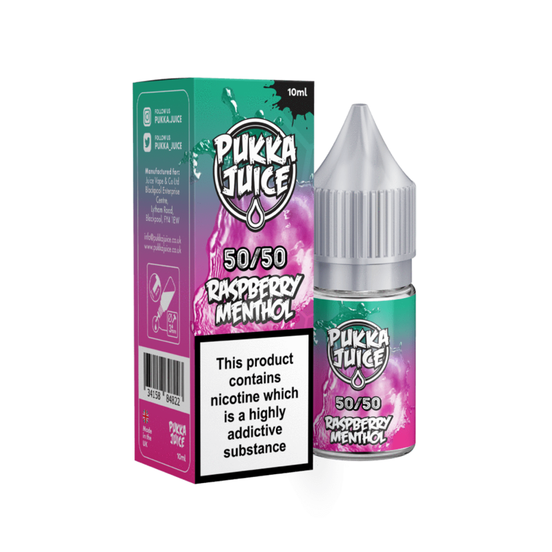 Raspberry Menthol E-Liquid by Pukka Juice 10ml