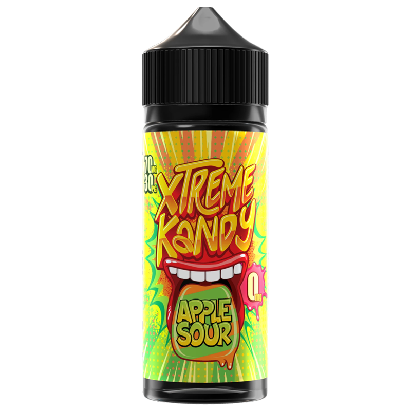 Xtreme Kandy Apple Sour 0mg 100ml Short Fill E-Liq...