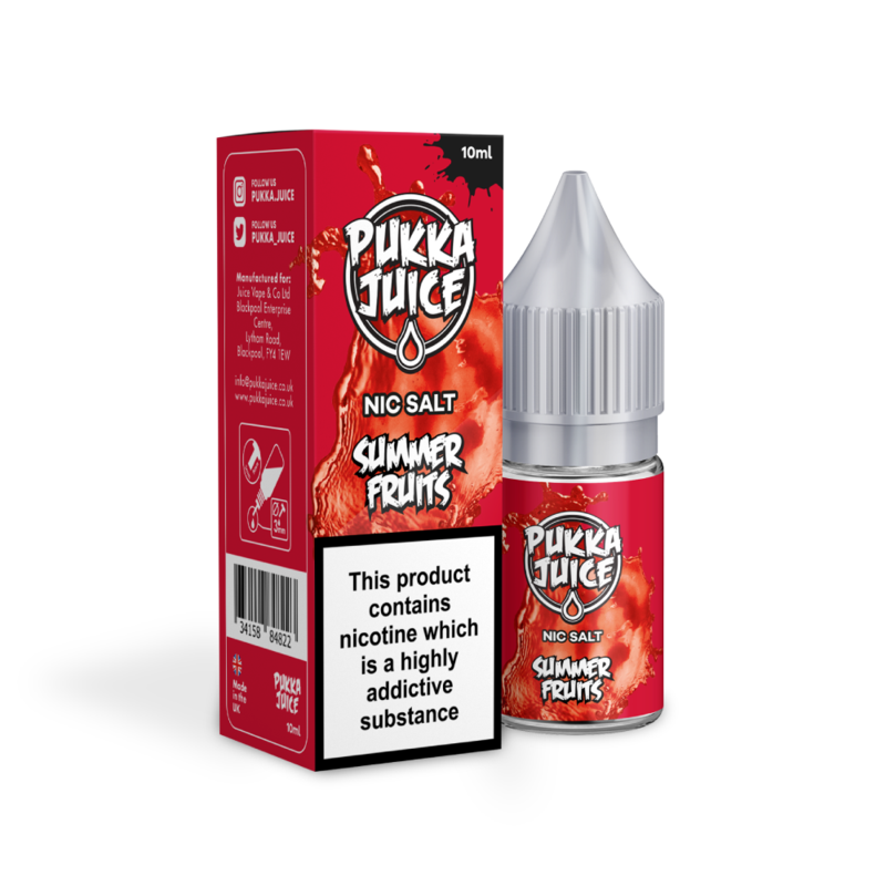 Summer Fruits Nic Salt by Pukka Juice 10ml