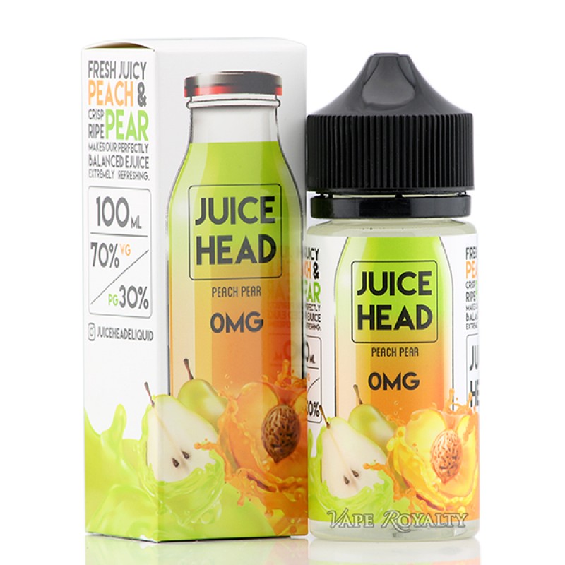 Juice Head Shake & Vape: Peach Pear 100ml Shor...