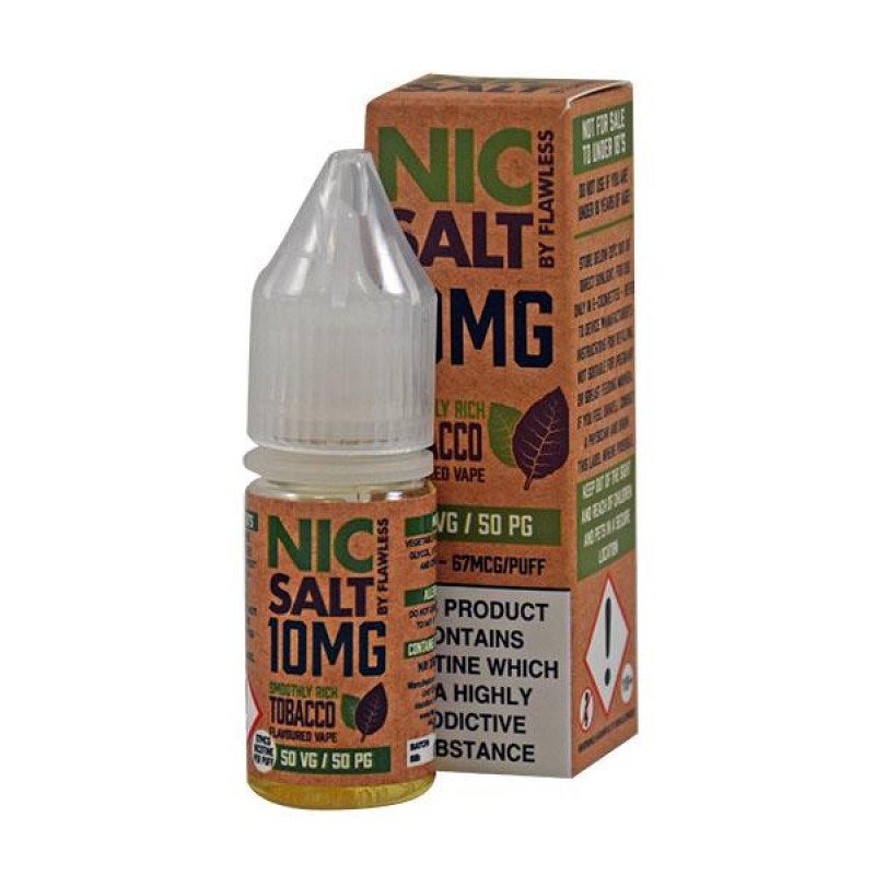 Flawless Smoothly Rich Tobacco 10mg 10ml Nic Salt ...