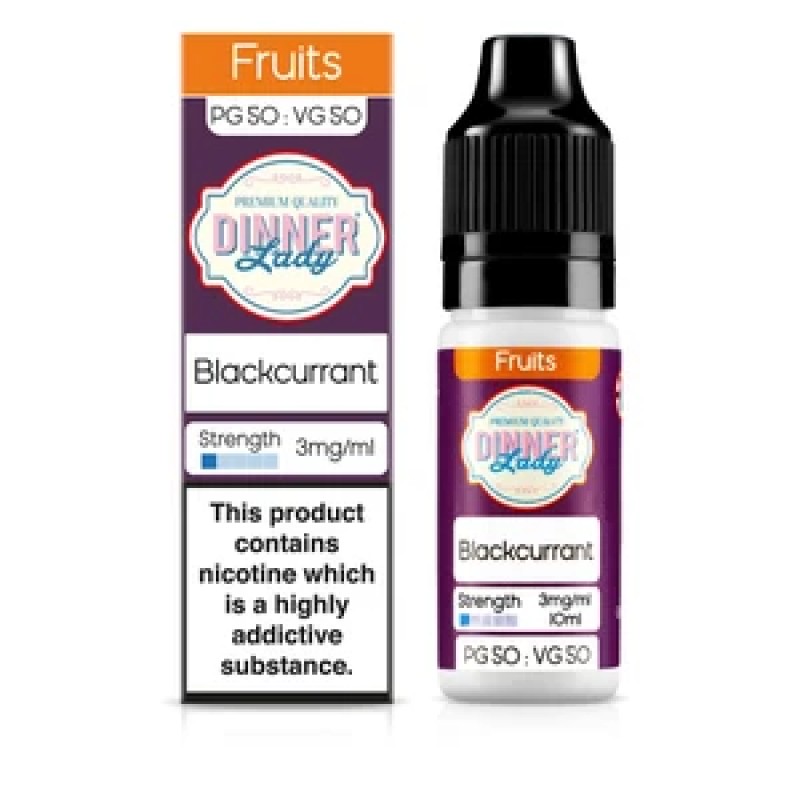 Dinner Lady Fruits 50/50: Blackcurrant 10ml E-Liqu...