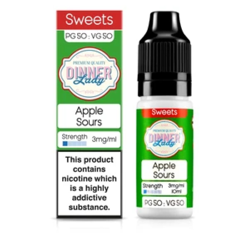 Dinner Lady Sweets 50/50: Apple Sours 10ml E-Liqui...