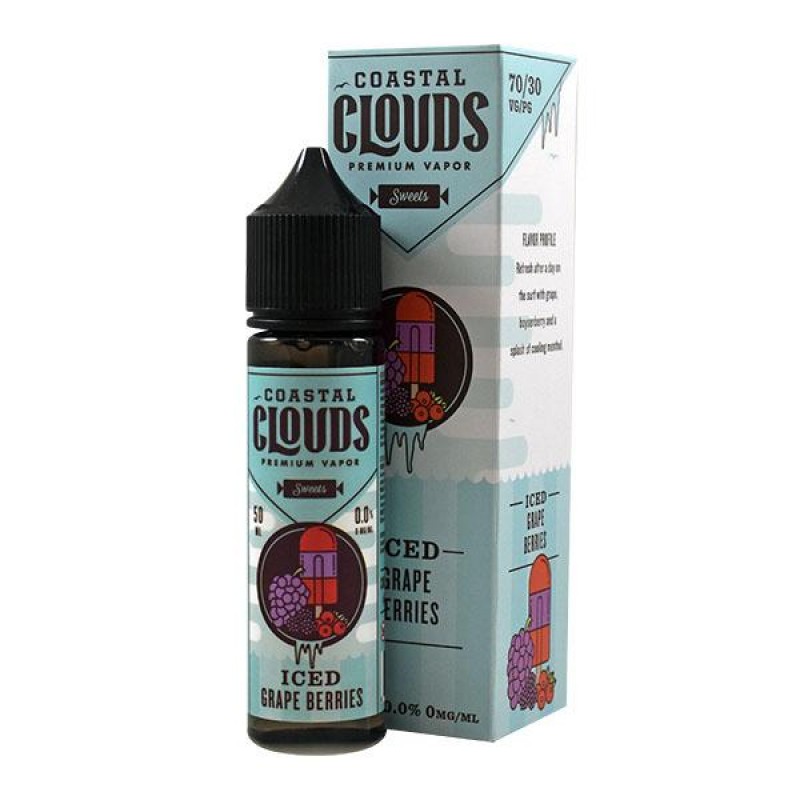 Coastal Clouds Iced: Grape Berries 0mg 50ml Short ...