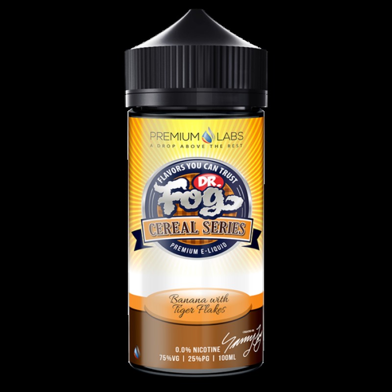 Dr Fog Banana Tiger Flakes E-liquid 100ml Short Fi...