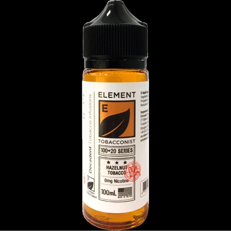 Element Tobacconist: Hazelnut Tobacco 0mg 100ml Sh...