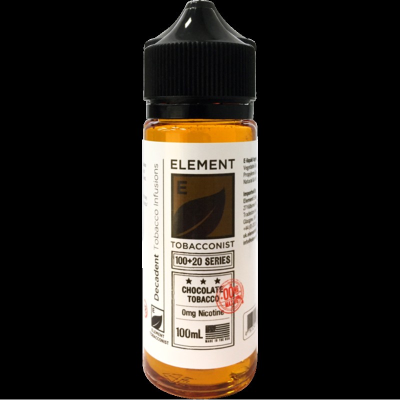 Element Tobacconist: Chocolate Tobacco 0mg 100ml S...