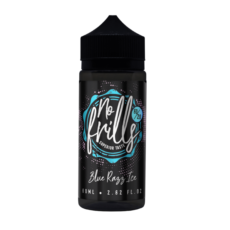 No Frills Blue Razz Ice E-liquid 80ml Short Fill