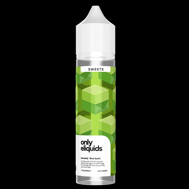 Only E-Liquids Sweets: Lime Burst 0mg 50ml Short F...