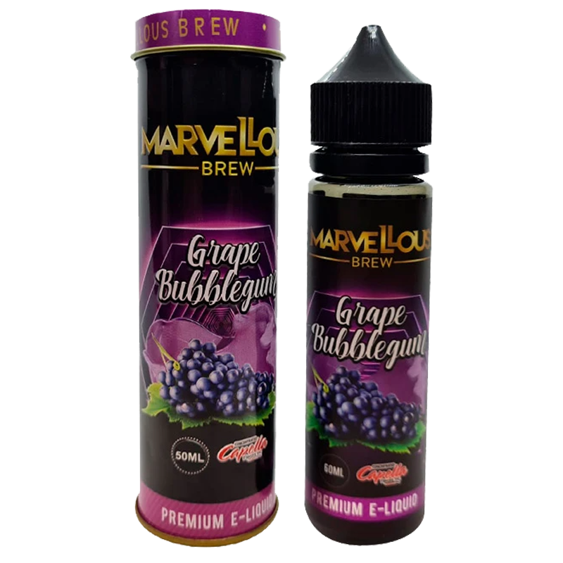 Marvellous Brew Grape Bubblegum 0mg 50ml Short Fil...