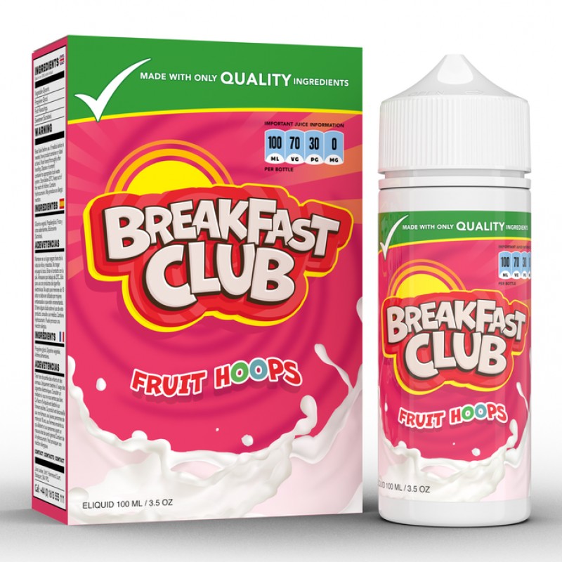 Breakfast Club Fruit Hoops 0mg 100ml Short Fill E-...