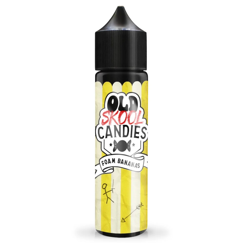 Old Skool Candies: Foam Bananas 0mg 50ml Short Fil...