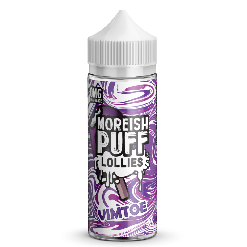 Moreish Puff Lollies Vimtoe 0mg 100ml Short Fill E...