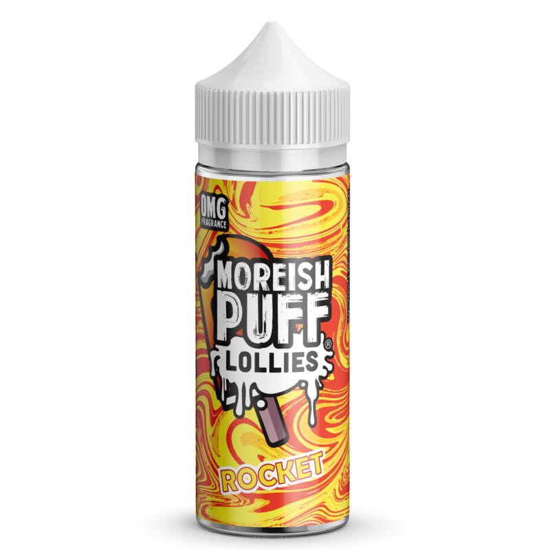 Moreish Puff Lollies Rocket 0mg 100ml Short Fill E...