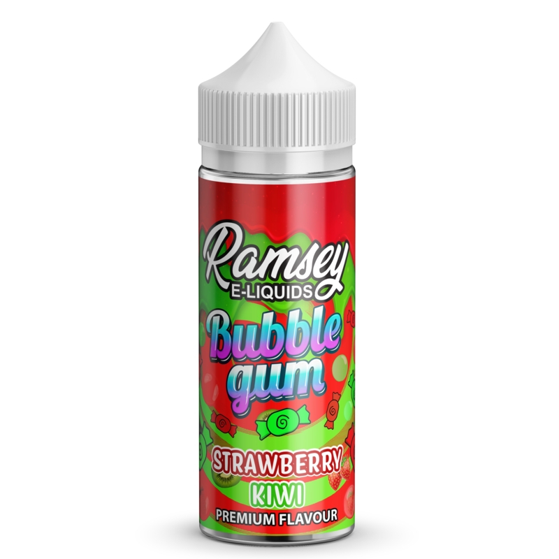 Ramsey E-Liquids Bubblegum Strawberry Kiwi 0mg 100...