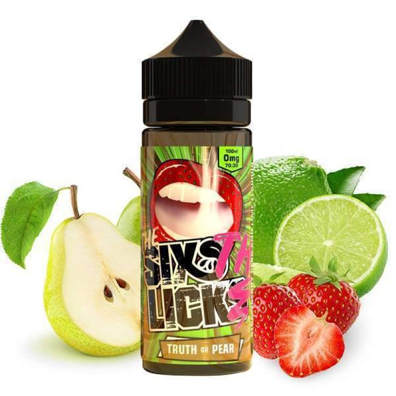 Six Licks Truth Or Pear E-Liquid 100ml Short Fill