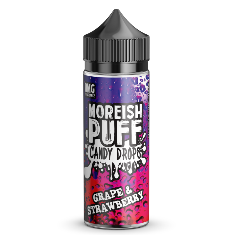 Moreish Puff Candy Drops Grape & Strawberry 0m...