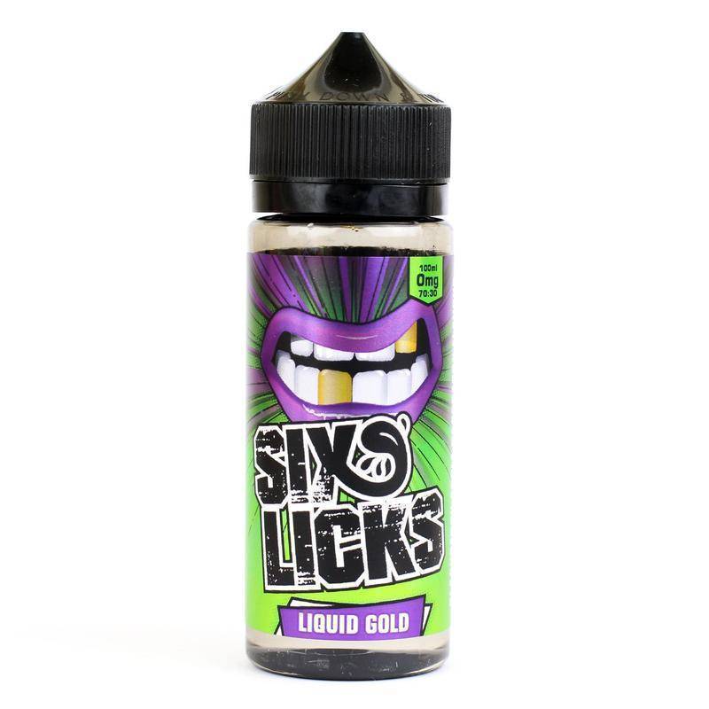 Six Licks Liquid Gold E-Liquid 100ml Short Fill