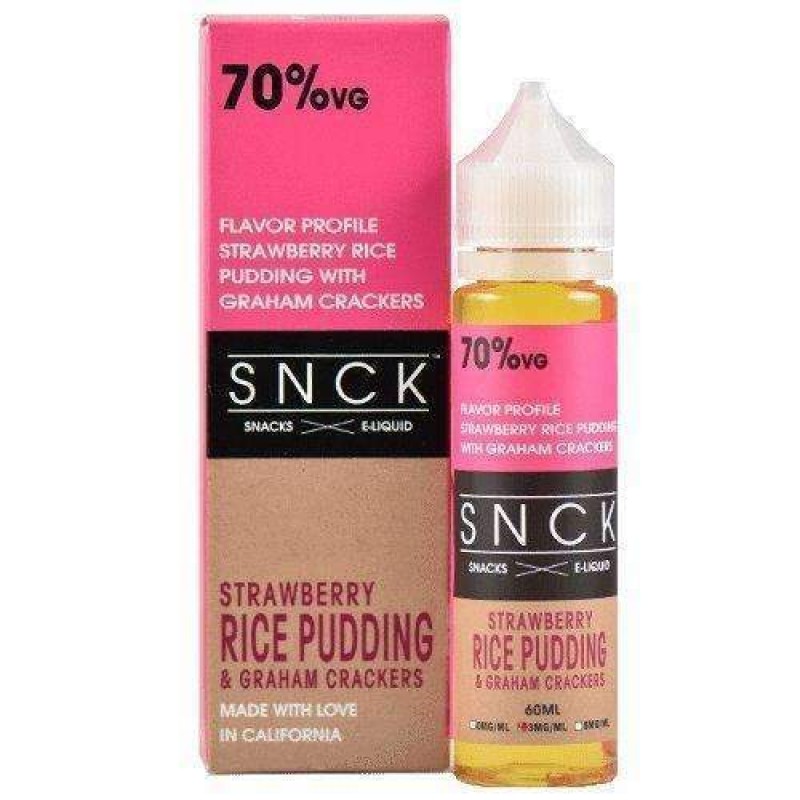 Snck Strawberry Rice Pudding 0mg Short Fill - 50ml