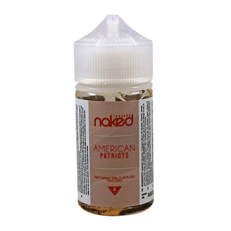 Naked 100 Tobacco American Patriots 0mg 50ml Short...