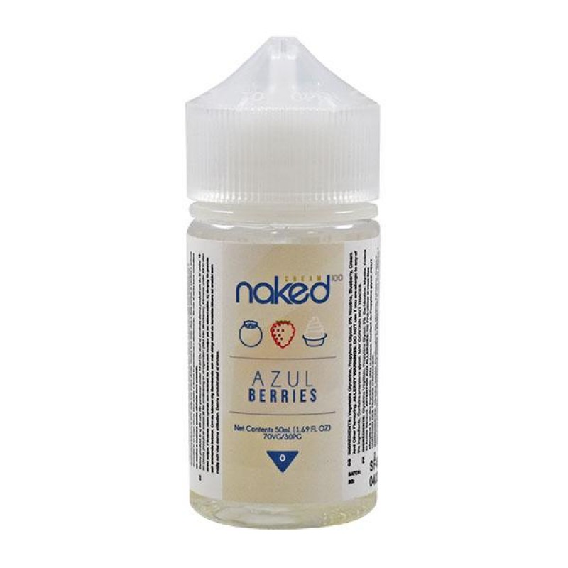 Naked 100 Cream Azul Berries 0mg 50ml Short fill E...