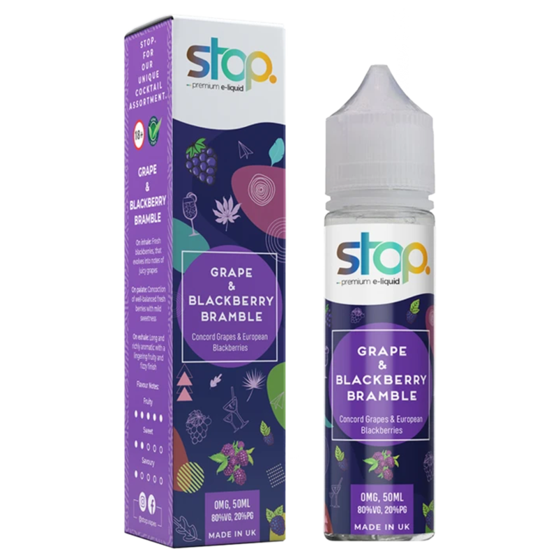 Stop Grape & Blackberry Bramble 0mg 50ml Short...