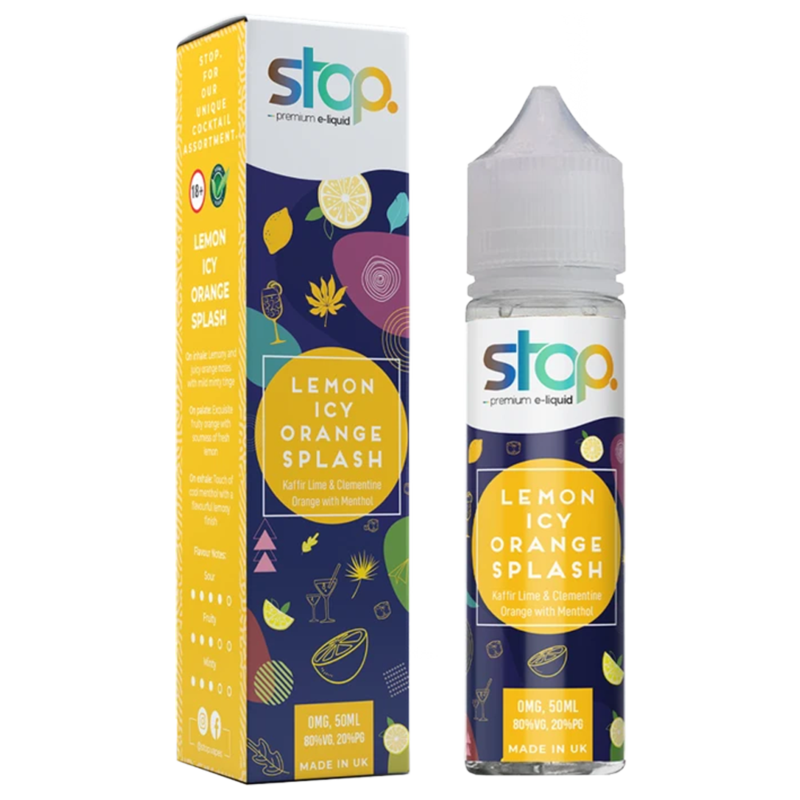 Stop Lemon Icy Orange Splash 0mg 50ml Short Fill E...