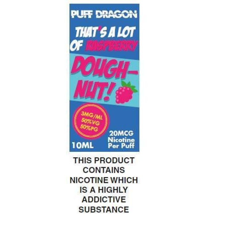 Puff Dragon Raspberry Doughnut E-Liquid - 10ml