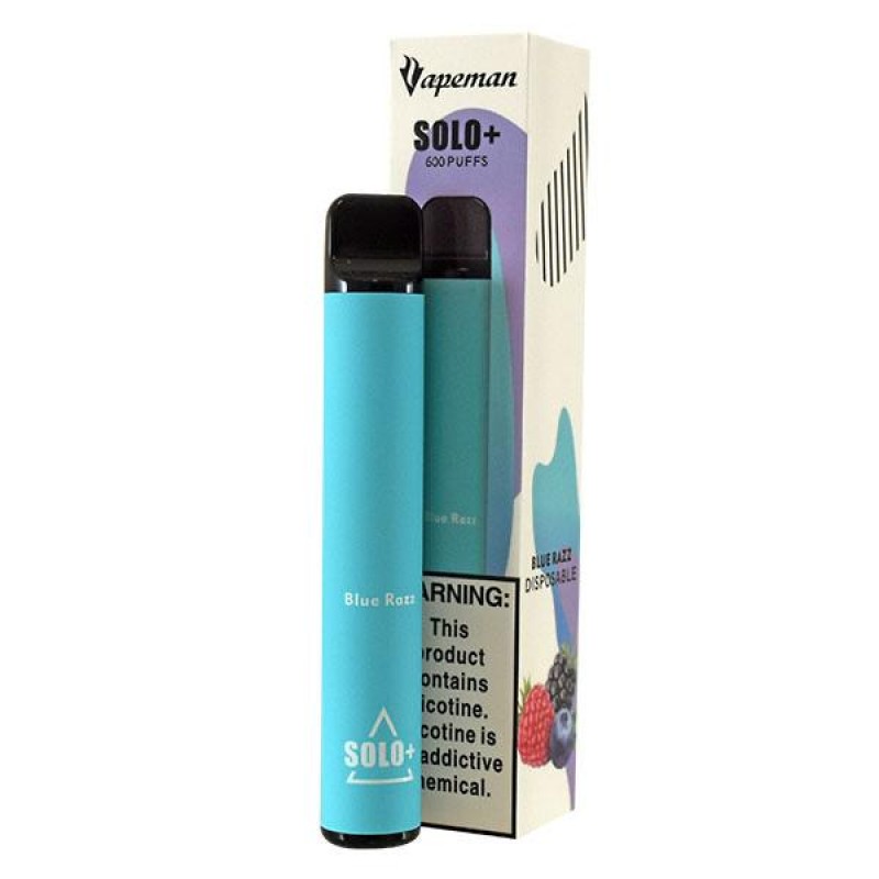 Vapeman Solo+ Blue Razz Disposable Vape Device